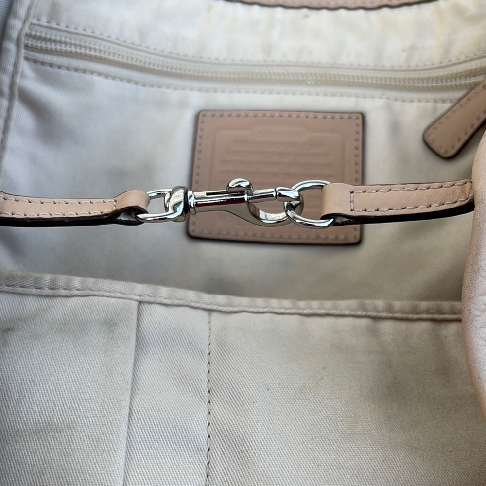 Coach Tan Signature Pattern Tote - Picture 8 of 8